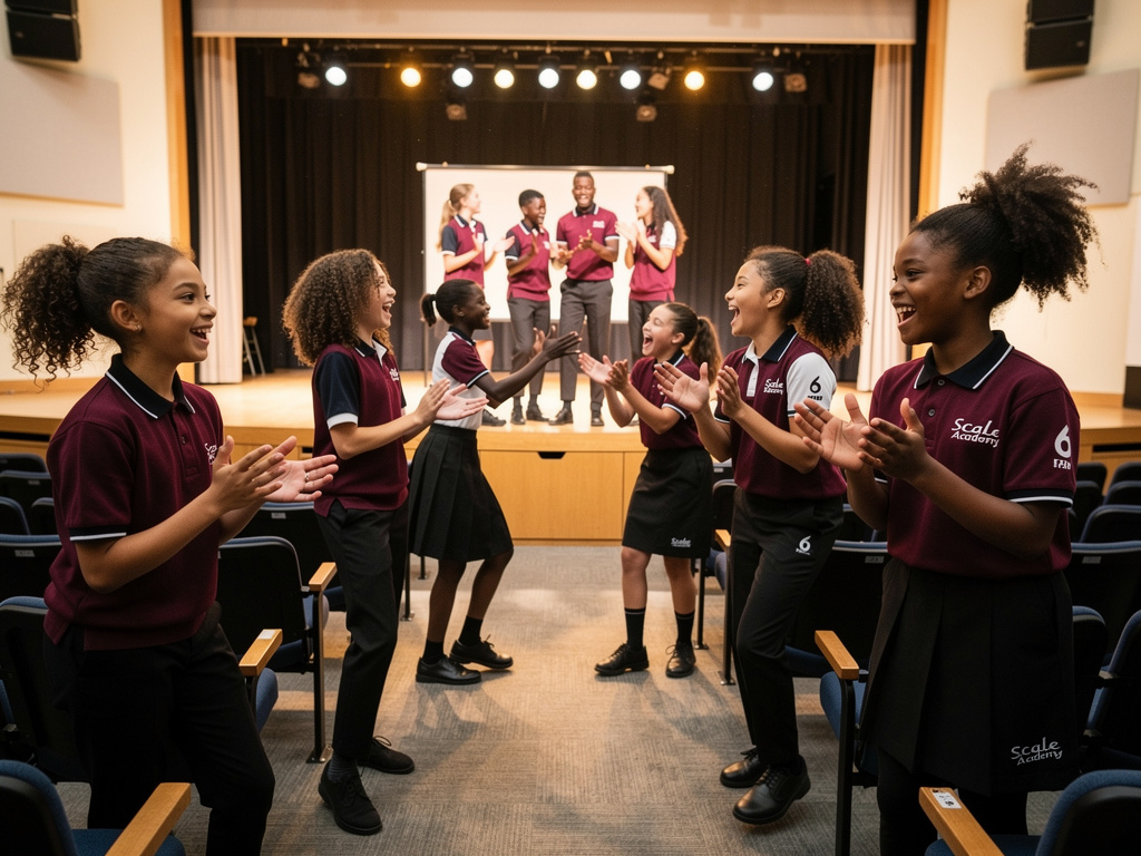 Group of students painting at art lessons